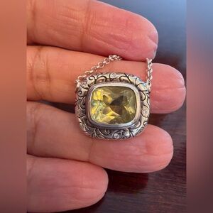 SeidenGang Sterling Silver Faceted Citrine necklace